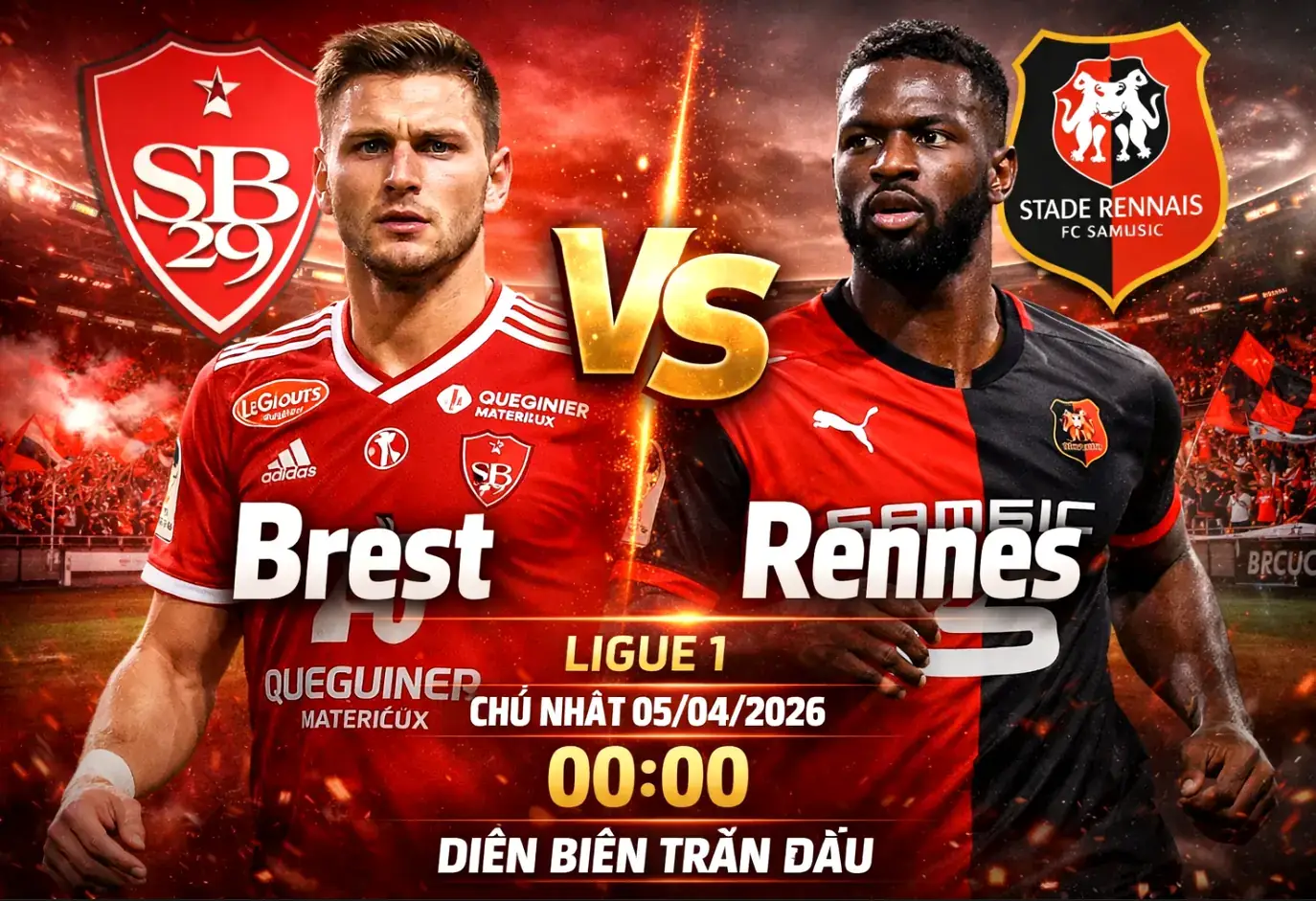 Soi kèo Brest vs Rennes ngày 05/04/2026: Thế trận giằng co và bài toán hiệu quả ở Ligue 1