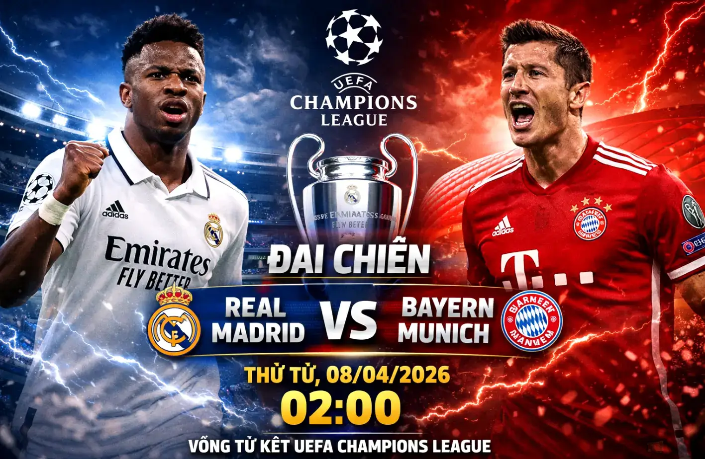 Nhận định Real Madrid vs Bayern Munich 02:00 ngày 08/04/2026: Cân não đỉnh cao tại UEFA Champions League