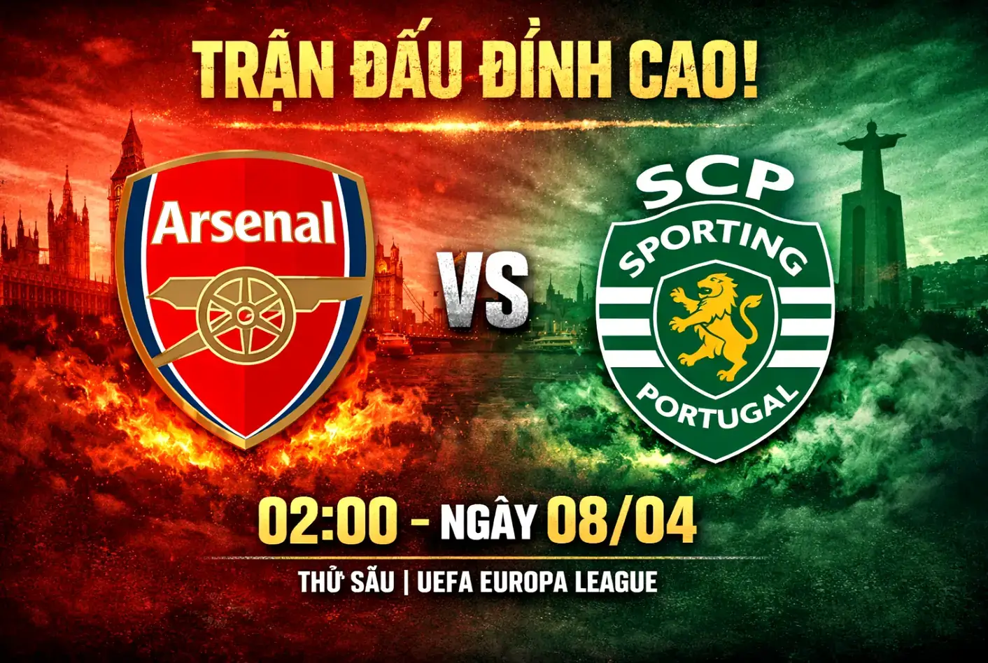 Nhận định Arsenal vs Sporting CP 02:00 08/04: Bản lĩnh đại diện London hay bất ngờ từ đội bóng Bồ Đào Nha?